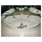 Antique Porcelain Platter with Floral Design