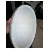 Antique Porcelain Platter with Floral Design