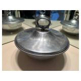 Vintage B.M. Co Pewter Serving Dish with Lid