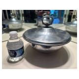 Vintage B.M. Co Pewter Serving Dish with Lid