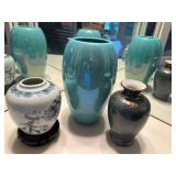 Collection of 3 Decorative Vases in Assorted Styles