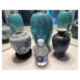 Collection of 3 Decorative Vases in Assorted Styles