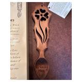 Welsh Love Spoon with Heart and Flower Design