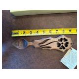 Welsh Love Spoon with Heart and Flower Design