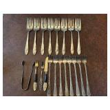 Set of Antique Silverware Including Wm. Rogers & Son Forks and Utensils
