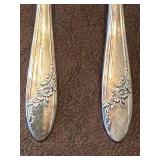 Set of Antique Silverware Including Wm. Rogers & Son Forks and Utensils