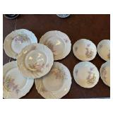 Set of 8 Dresden Germany Porcelain Dishes with Floral Design