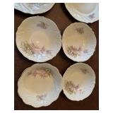 Set of 8 Dresden Germany Porcelain Dishes with Floral Design