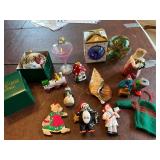 Collection of 14 Christmas Ornaments and Holiday Decorations