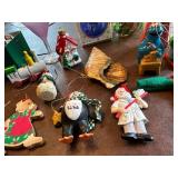 Collection of 14 Christmas Ornaments and Holiday Decorations