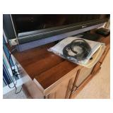 Wooden TV Stand with Glass Pane Doors