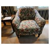 Sherrill Furniture Upholstered Armchair with Floral Design