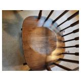 Vintage Wooden Rocking Chair with Spindle Back