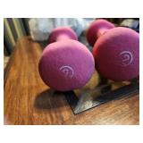 Pair of 2lb Red Neoprene Dumbbells