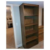 Tall Wooden Bookshelf with 5 Shelves