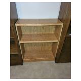 Oak Wood Bookshelf with Adjustable Shelves
