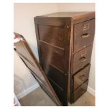 Antique Wooden File Cabinet with 5 Drawers Purchased from the Burlington Northern Train Station Closing Sale