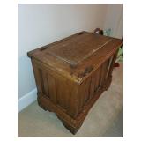 Antique Wooden Ice Box with Metal Lining
