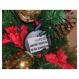 Festive Christmas Garland with LED Lights and Ornaments