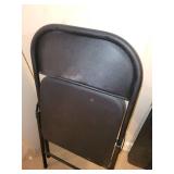 Set of 4 Black Folding Chairs and Table Set