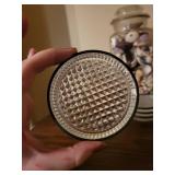 Decorative Set: Jar of Seashells, Birdhouse, Glass Coasters, and Dried Flower Arrangement