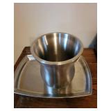 Calphalon Stainless Steel Ice Bucket with Tray