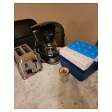 Kitchen Appliance Set with Toaster, Coffee Maker, and Cooler