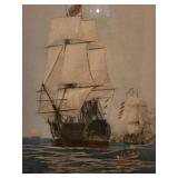 Framed Nautical Artwork: 