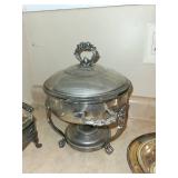 Antique Silver Plated Serving Set with Various Pieces