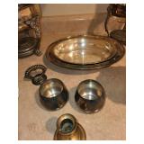 Antique Silver Plated Serving Set with Various Pieces