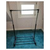 Adjustable Metal Garment Rack with Wheels