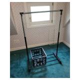 Adjustable Metal Garment Rack with Wheels