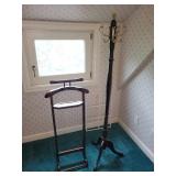 Vintage Wooden Coat and Valet Stand Set