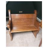 Vintage Wooden Church Pew Bench
