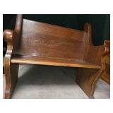Vintage Wooden Church Pew Bench