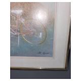 Framed Al Ricci Art Print of Bicycle and Tree Scene