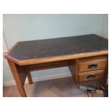 Wooden Office Desk with Two Drawers