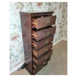 Mahogany Tallboy Chest with 6 Drawers