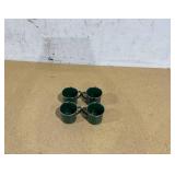 LOT OF 4 Green Coffee Mugs