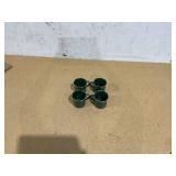 LOT OF 4 Green Coffee Mugs