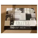 4PCS Twin XL Members Mark Hotel Premier Collection 700-Thread-Count Solid Egyptian Cotton Sheet Set
