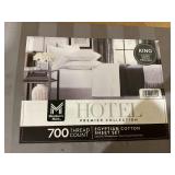 6PCS King Size Members Mark Hotel Premier Collection 700-Thread-Count Striped Egyptian Cotton Sheet Set