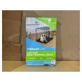 Vibrant Life Double Door Metal Wire Dog Crate with Leak-Proof Pan and Divider