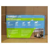 Vibrant Life Double Door Metal Wire Dog Crate with Leak-Proof Pan and Divider