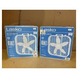 LOT OF 2 Lasko 20" 3-Speed Energy Efficient Box Fan