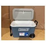 Coleman 316 Series 62QT Lakeside Blue Hard Chest Wheeled Cooler