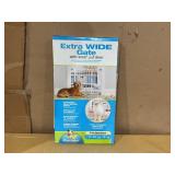 Carlson Extra Wide Walk-Through Pet Gate with Small Pet Door, Fits Openings Wide