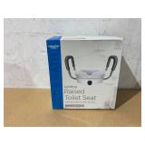Equate Raised Toilet Seat with Handles, 5" Seat Riser with Arms, Fits Most Toilets, 350 lb Capacity
