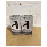 LOT OF 2 Better Homes & Gardens Elmont Single Handle Bathroom, Matte Black, Push Pop-up, Bathroom Faucet