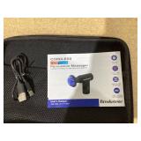 Brookstone Cordless Hot and Cold Percussion Deep Tissue Massager Gun, 6 Intensity Levels